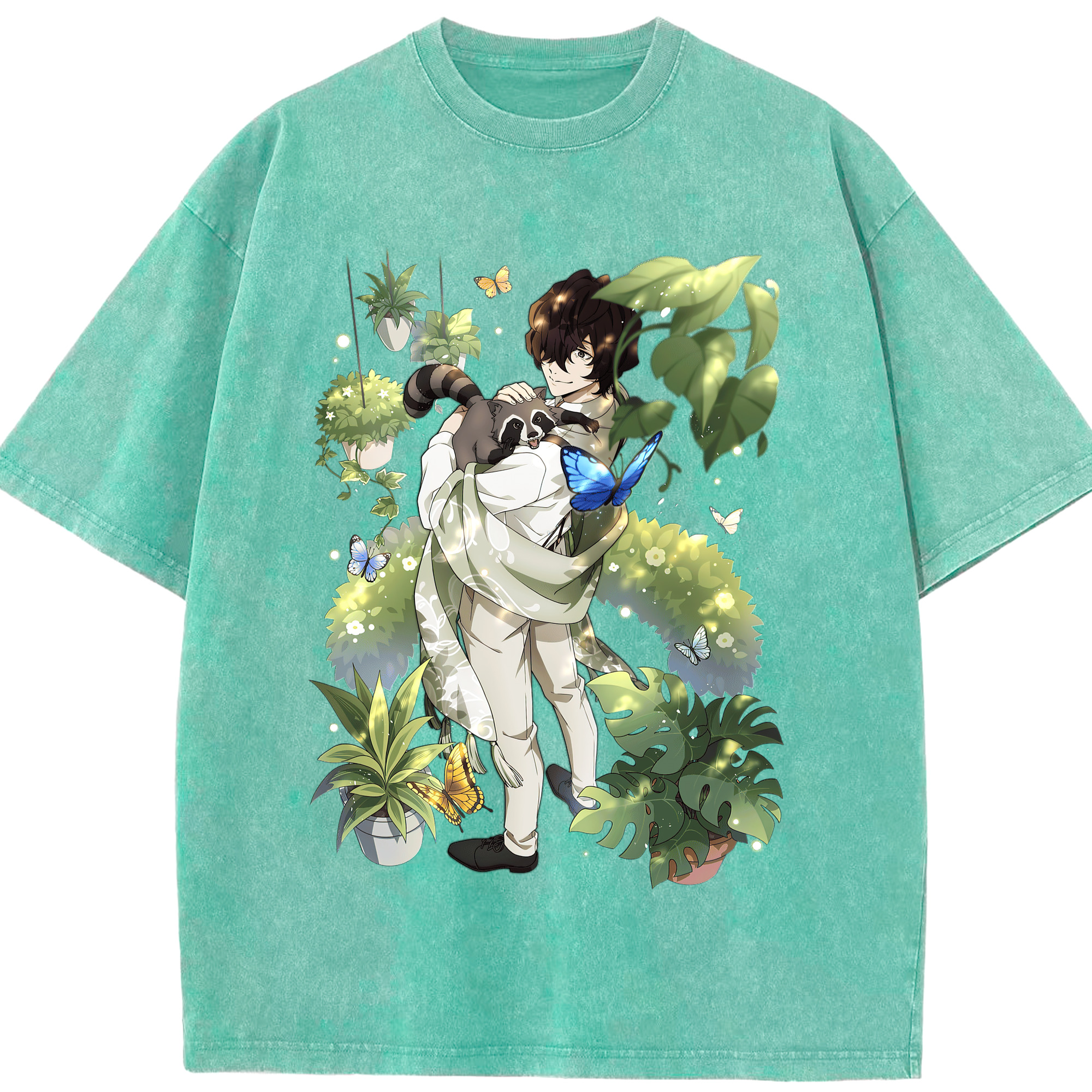 （画像用） 文豪ストレイドッグス Bungo Stray Dogs 綿100% ヴィンテージ風 半袖Tシャツ（フロントプリント）